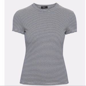 Theory Striped Tiny Tee Classic Crew Neck size X-Small